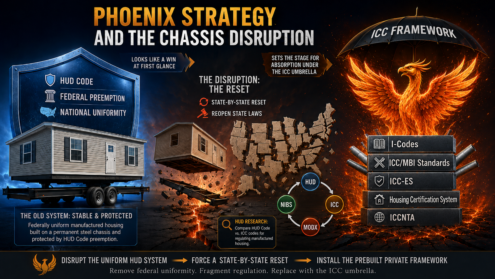 Phoenix Strategy Manufactured Home Chassis In Ashes